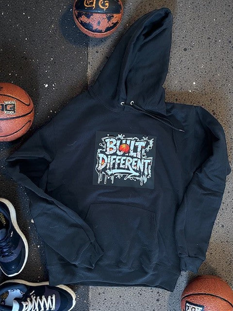 Built Different Basketball Hoodie - Black